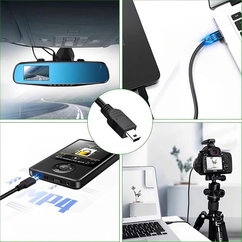 Usb To Mini USB Cable 0.5M/1M/1.5M/2M Mini USB Charger Data Cable 480Mbps 5 Pin B For Camera Mp3 Mp4