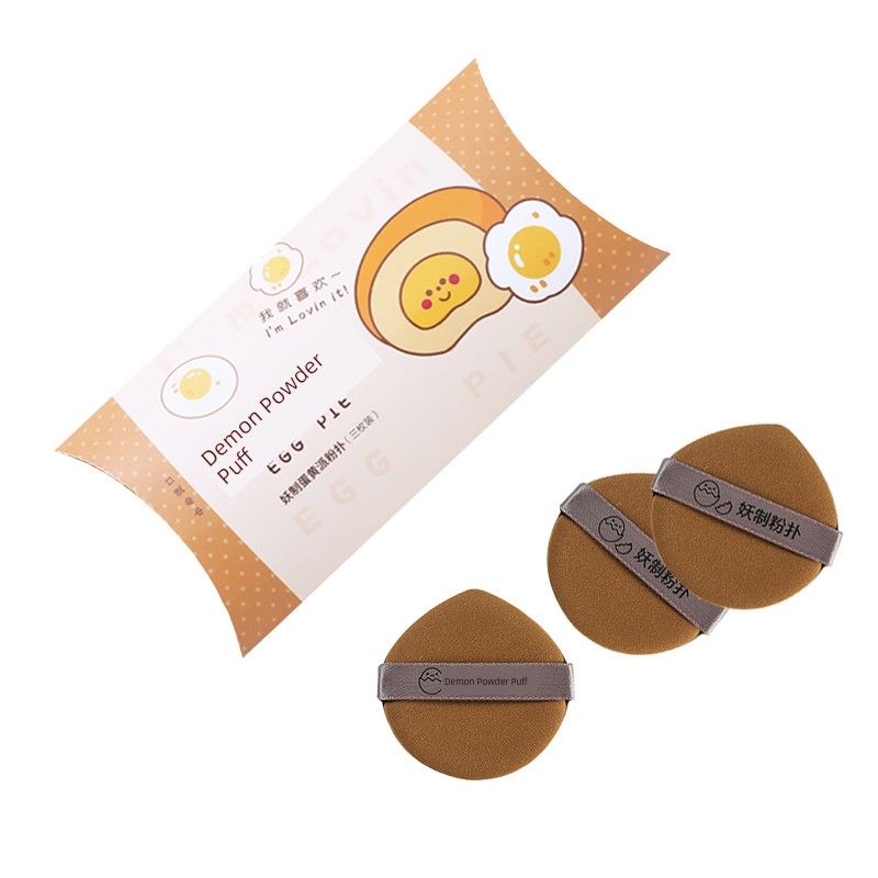 

Demon Leather Surface Powder Puff Isolation Makeup Sponge Pineapple Pie Three-piece egg yolk pie 1 Piece
