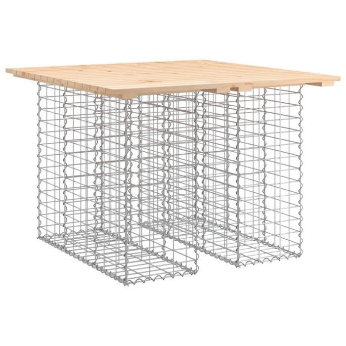 VidaXL Design Gabion Garden Bench 100x102x72cm Solid Pine Wood 834368