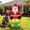 Inflatable Santa 1.8m LED Light Decorations Santa Claus Inflatable For Family Friend Indoor Outdoor Holiday Lawn Garden Home