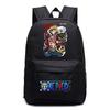 One Piece Anime School Backpack Kids Lightweight Ergonomic Dual-Shoulder Bag With Geometric Print Oxford Fabric