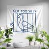 Aertemisi Got Too Silly Funny Meme Tapestry Wall Hanging Art for Bedroom Living Room College Dorm Party Backdrop