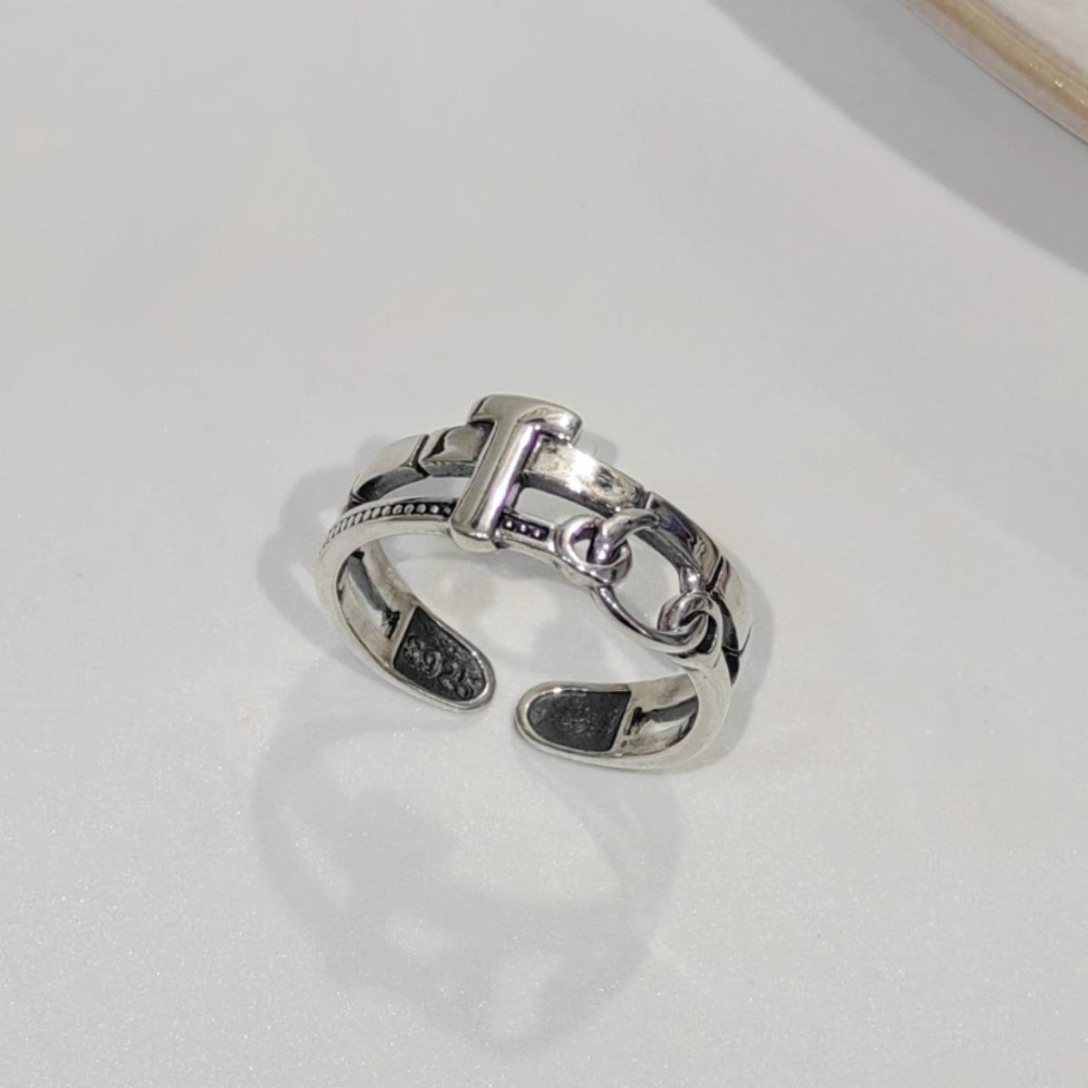 

Vintage-Style Sterling Silver Smiley Face Ring - Trendy, Elegant, and Cool Adjustable серебряный