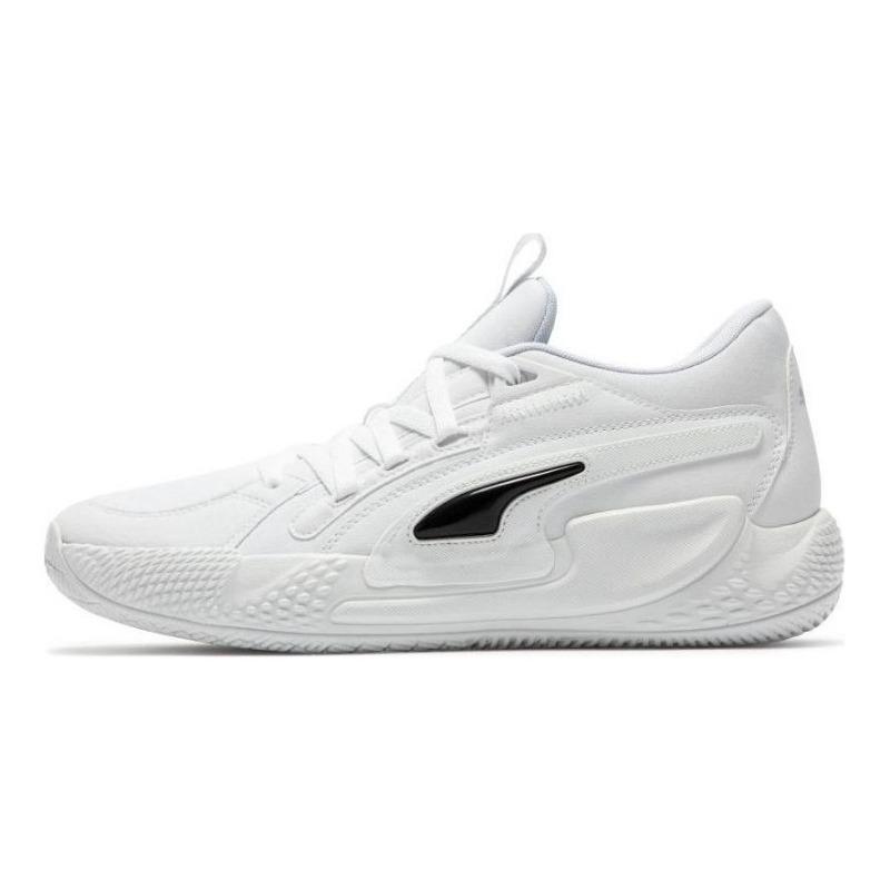 PUMA Court Rider Chaos Jewel Low Basketball Sneakers Men White Black 378051-02 47