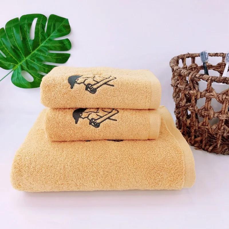 Embroidered Cotton Comfortable Absorbent Household Face Wash Towel All-Purpose Reusable Korean Fashion Lovely Daily Simple Chic