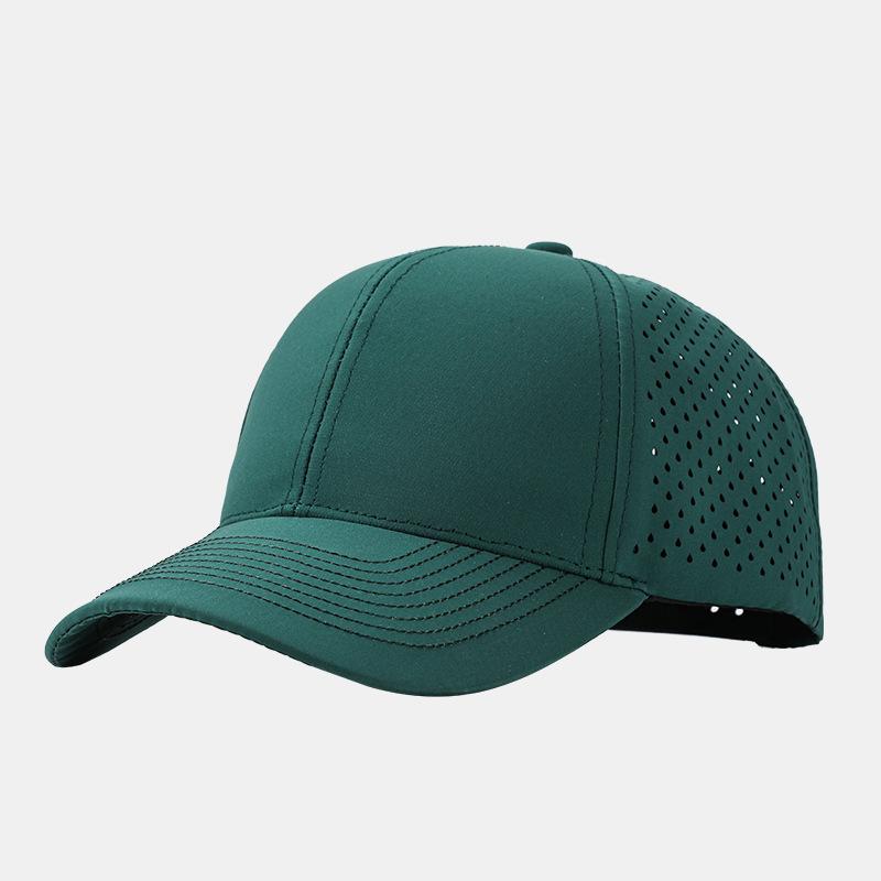 Korean-style Sunshade Sunscreen Cap Light Plate Punched Breathable Mesh 6-Panel 100% Polyester Sports Cap Outdoor Baseball