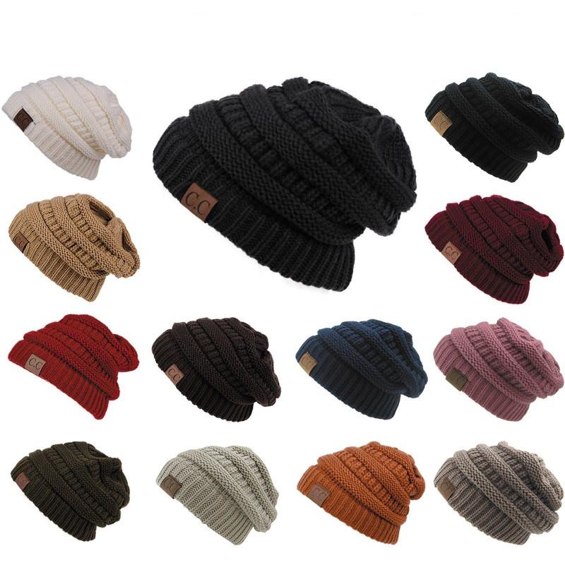 Warm Winter Knitted Beanie Soft Acrylic Fabric Cozy Dome Hat For Cold Weather