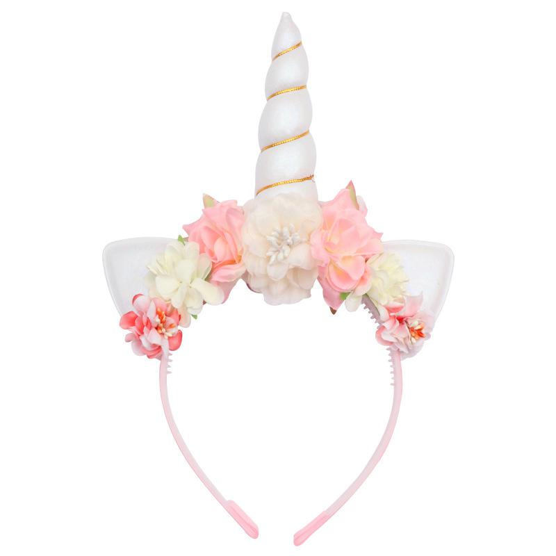2022 New Trend Unicorn Headband Simulation Flower Headband Cat Ears Headdress Party Hair Accessories Headband