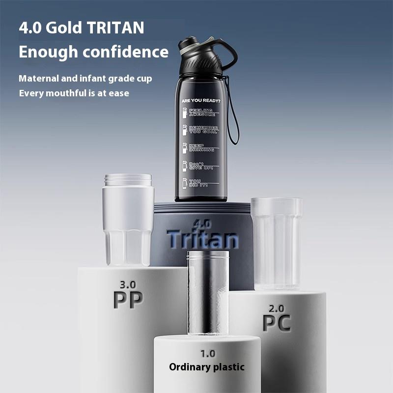 Gianxi Tritan Sports Water Cup For Boys Large Capacity Fitness Kettle Portable And Heat-Resistant Cup For Summer Water Bottle