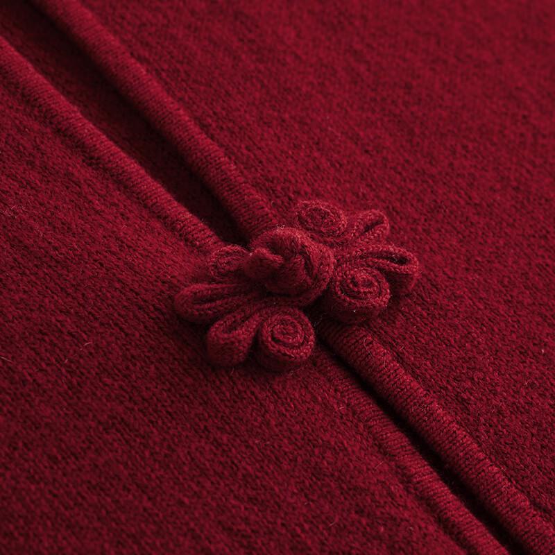 Women's Pure Wool Chinese Style Short Cardigan