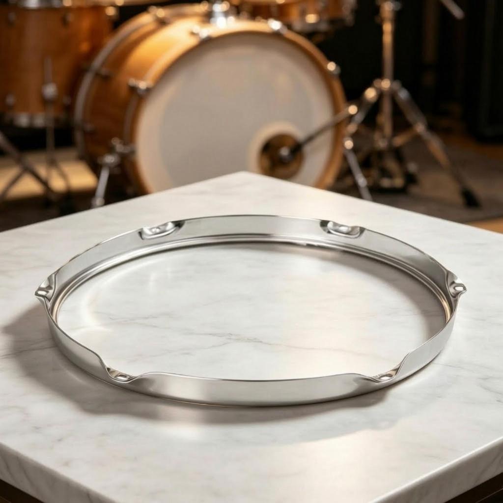 2 Pieces 14-Inch Drum Hoop Polished Hardware Easy to Install for Music Students
