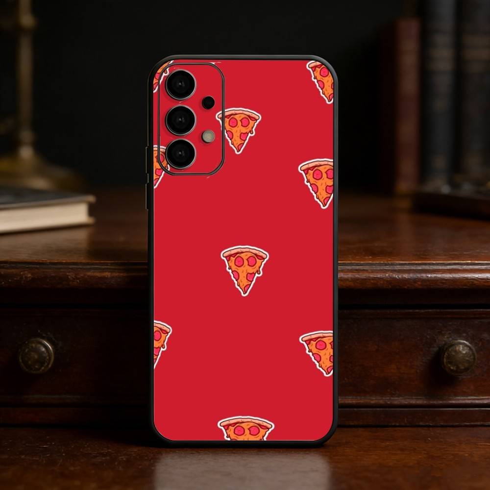 Delicious P-Pizza C-Cheese Phone Case For Samsung S25,24,23,22,30,21,10,9,Ultra,Plus,Lite Soft Black Case