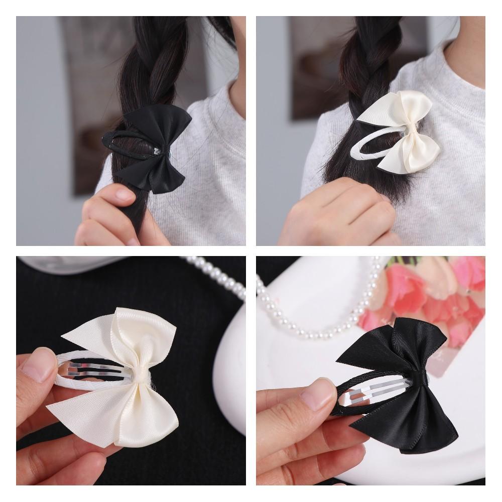 

Y2K Cloth Hair Clip Metal Oval Hairpin Hair Accessories Bow BB Clip Women белый