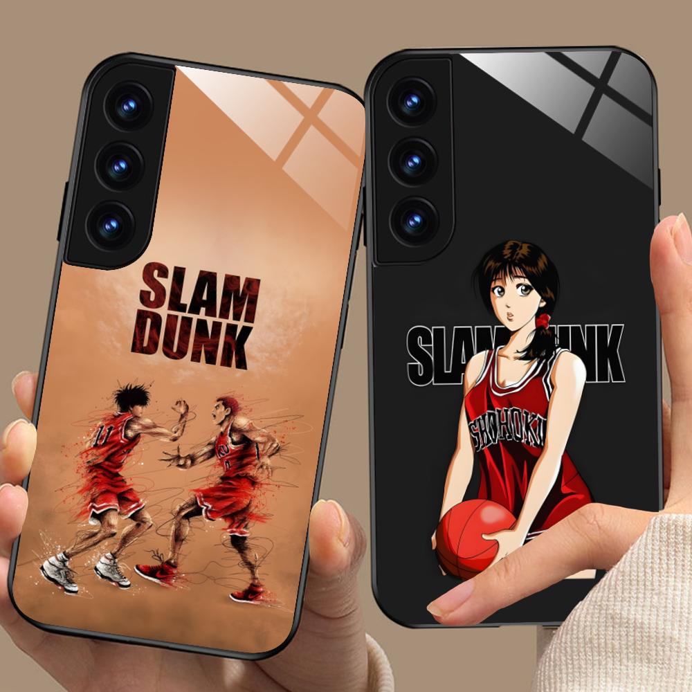 Anime Slam Dunks Phone Case for Samsung Galaxy A56 55 54 53 52 51 36 35 34 23 16 15 5G Glass Colorful Cover Smartphone Luxury