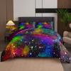 Zestaw Poszwy na Kołdrę Sky, Dekoracyjny 3-częściowy Zestaw Pościeli Space Night Galaxy z 2 Poszewkami na Poduszki, Rozmiar Queen King Full, Dekoracja Sypialni