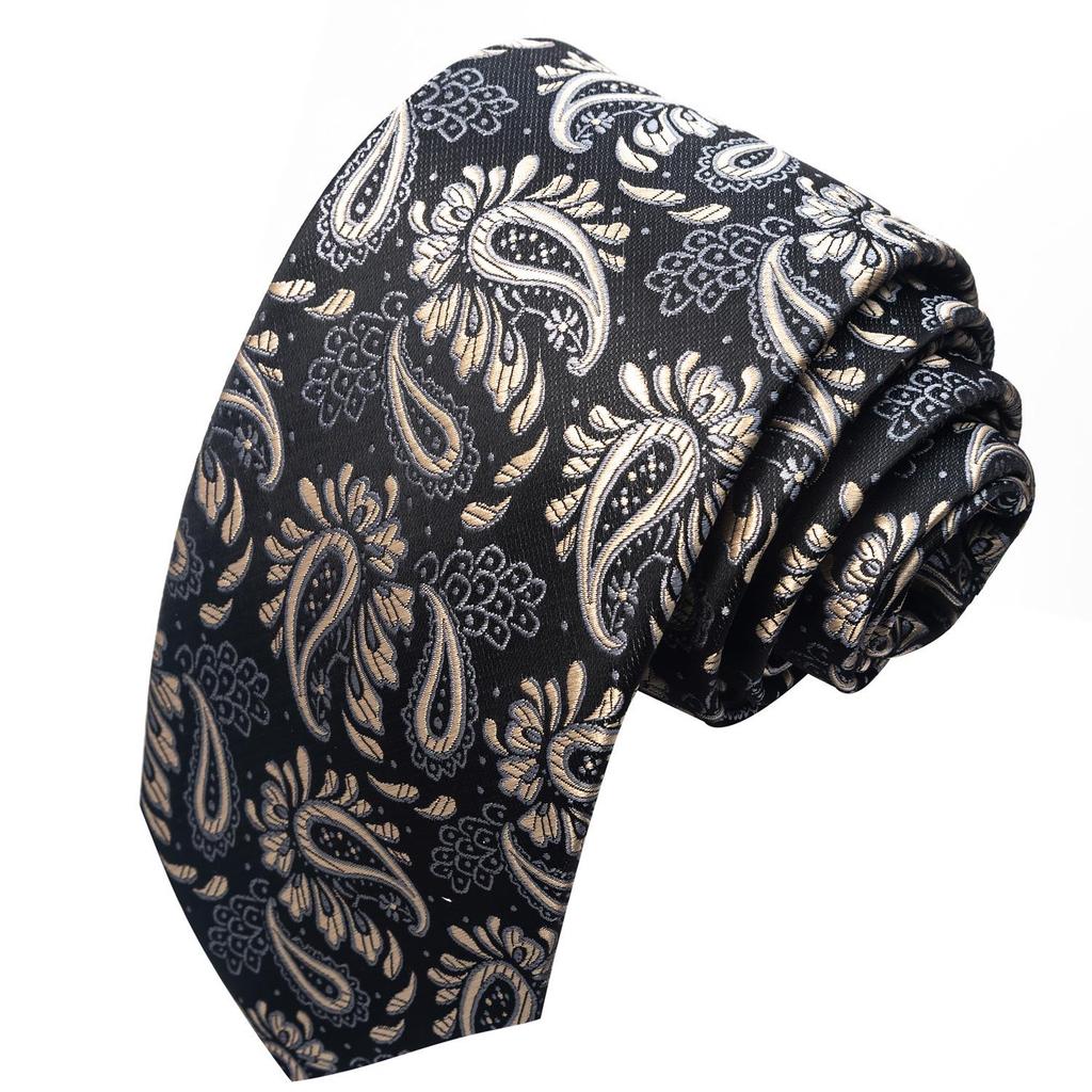 Spring/Summer Blue Series Men's Yarn-Dyed Jacquard Tie - British Style, Hand-Tied, Business Fashion