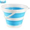 Portable Foldable Water Bucket with Lid - Silicone Plastic for Outdoor, Car Wash, Handheld Use