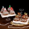 2024 Christmas Cake Decorations: Tree Candles, Merry Christmas Insert Cards, Wreath Leaves, and Dessert Ornaments
