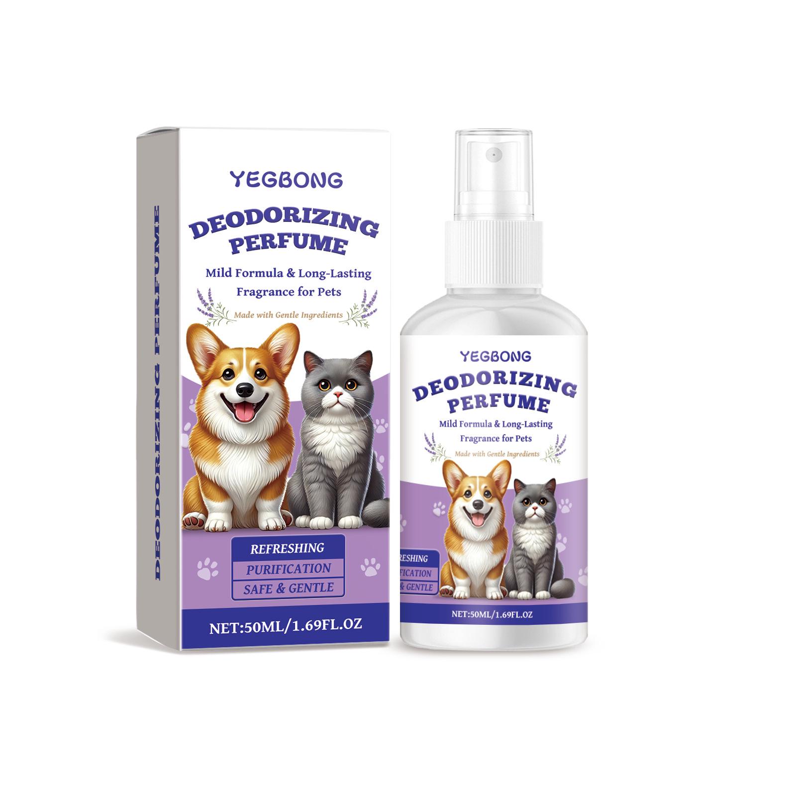 

YEGBONG Pet Deodorant Spray for Cats and Dogs - Odor Eliminator and Freshening Indoor Spray 50 ml
