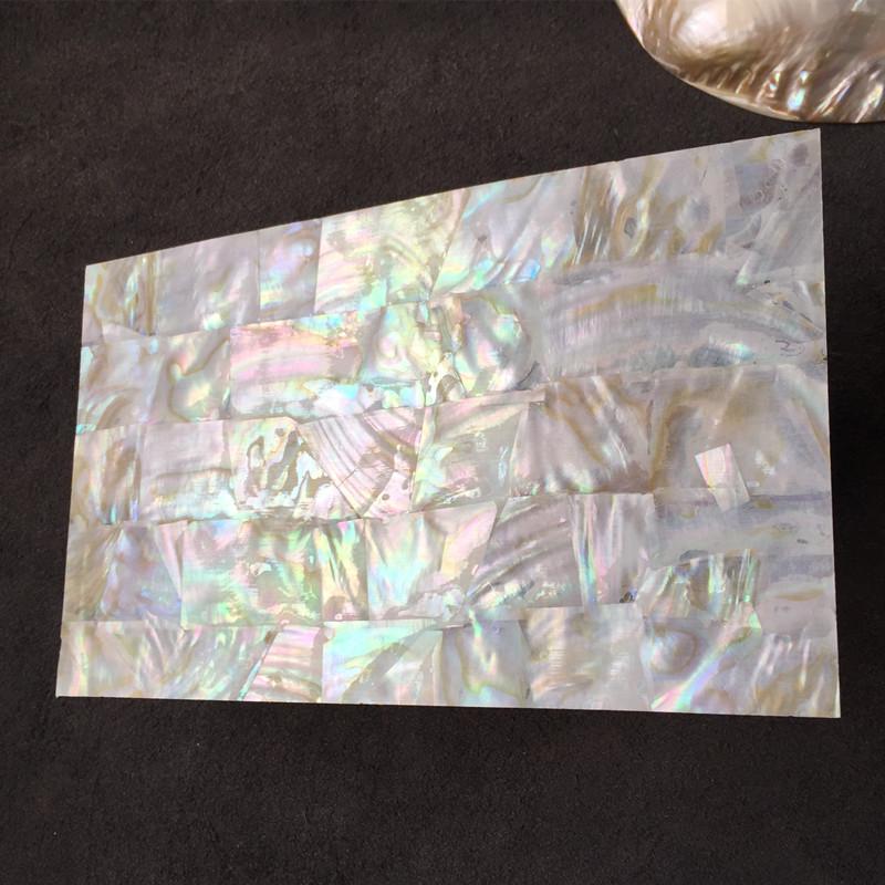 Abalone Slice Fan Pattern Mother-of-Pearl Inlay Handcrafted Decor Material
