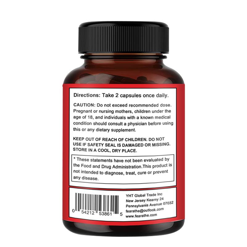 Fearathe 19-in-1 Testosterone Booster - 12800mg Equivalent Herbal Formula, 120 Capsules
