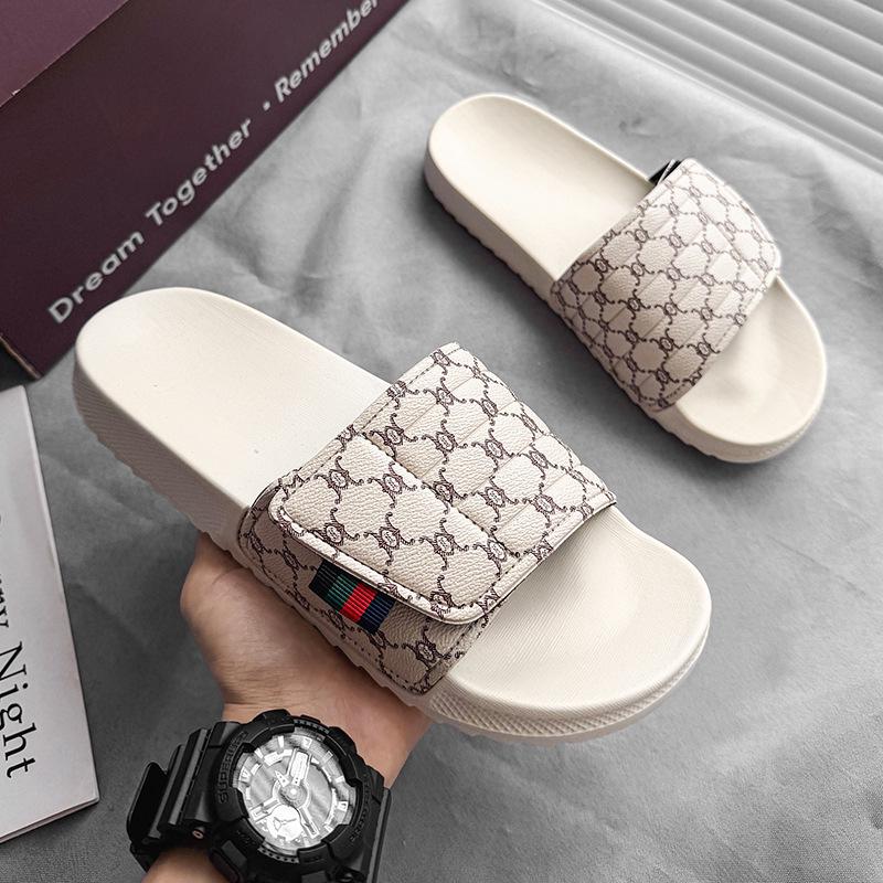 Men's Adjustable Trendy EVA Slippers: High-End, Indoor/Outdoor Summer Style with Magic Tape