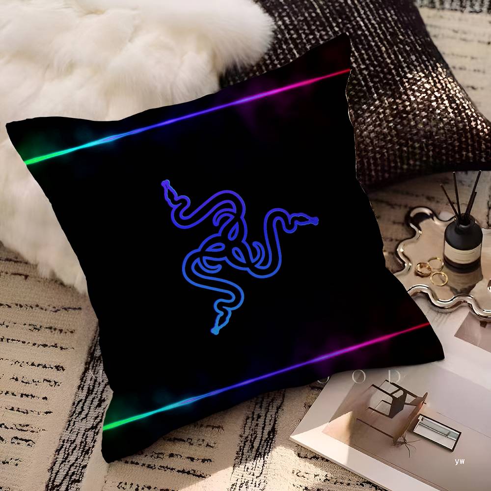 R-RAZER Logo Game Snake Cartoon Pillowcase Toon Gift Cushion Cover Bedroom Home Sofa Chair Seat Decor Pillow Case