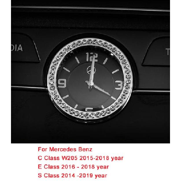 

Для Mercedes Benz W205 W213 EC CLS S Class C200L E200L E300L центральная консоль часы рамка для часов с бриллиантовым кольцом отделка стиль Round