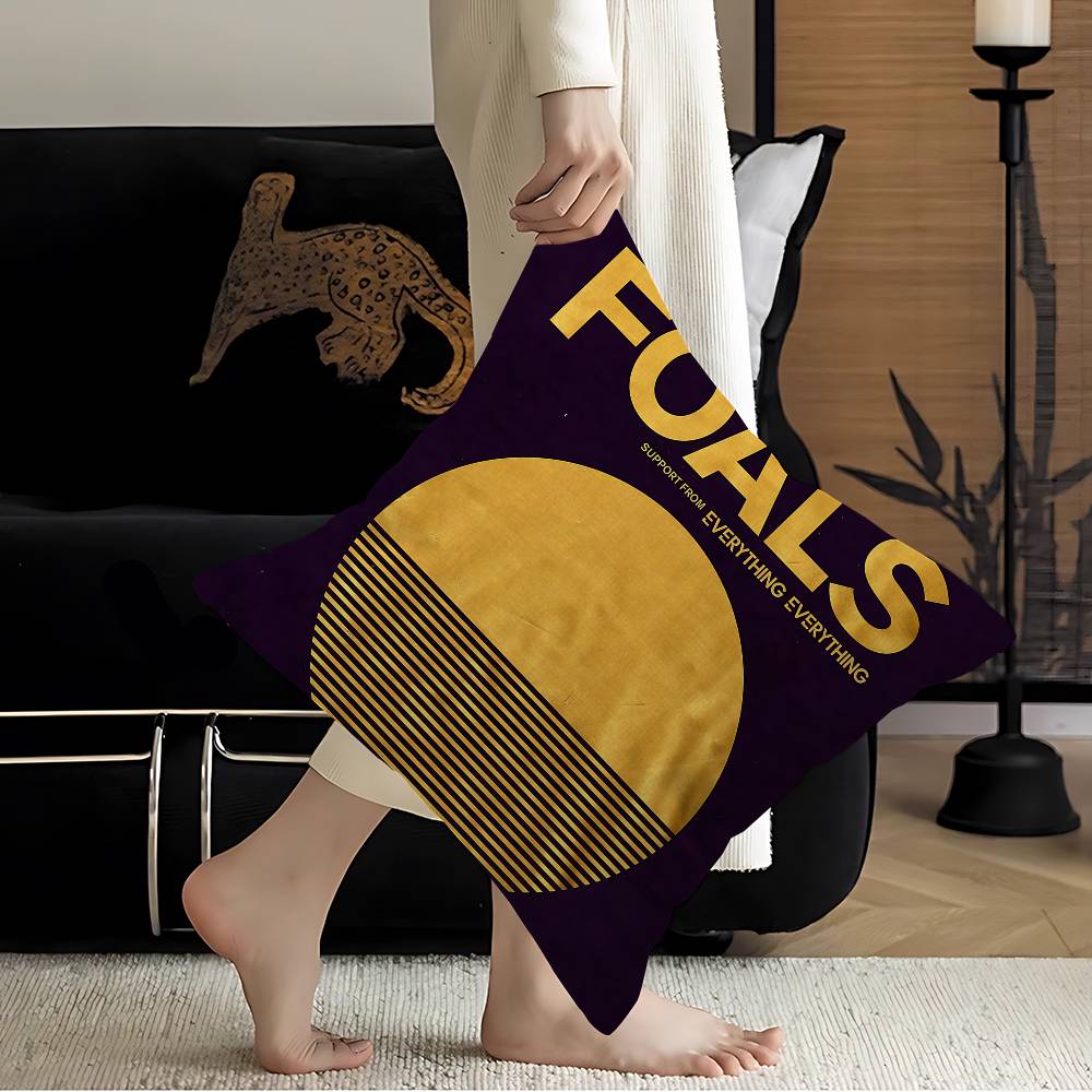 

Foals Band Cushion Cover Car Throw Pillow Case For Sofa Car Christmas Gift 40x40cm 45x45cm 12x12Inch