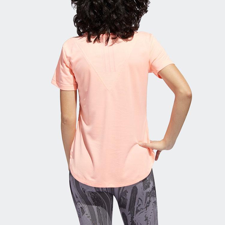 Adidas Trg Tee H.Rdy Training Sports Quick-Dry Breathable Short Sleeve T-Shirt Women Tops Light-Flash-Orange GF1960