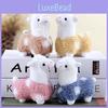 Brinquedo de Pelúcia Mini Alpaca Fofa Pelúcia Curta Macia Chaveiro Para Presentes E Celebrações