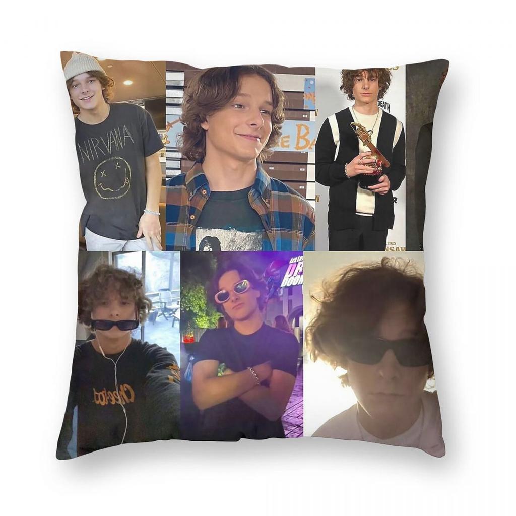 Mason Thames Collage Square Pillowcase Polyester Linen Velvet Creative Zip Decor Throw Pillow Case Car Cushion Cover