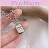 Ins Style Silver Plated Cross Crown Roman Numeral Necklace For Women Trendy Geometric Fashion Accessory