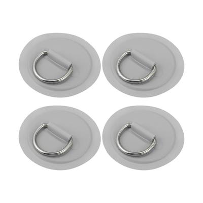 X AUTOHAUX D-Ring Patches PVC Stainless Steel Round D-Ring Pads for Surfboard Inflatable Boat