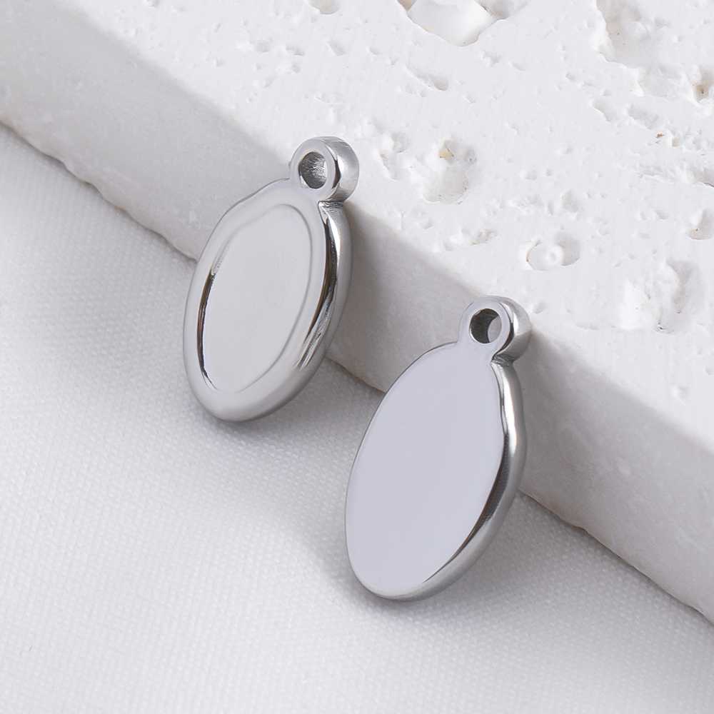 

5pcs No fade Stainless Heart Round Irregular Bezel Charm Pendant Trays Blank Cabochon Base DIY Earrings Necklace Jewelry Making 5PCS