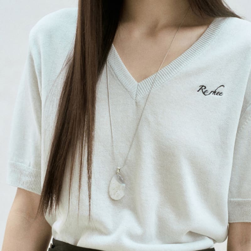 RE RHEE CRYSTAL SURGICAL STEEL NECKLACE