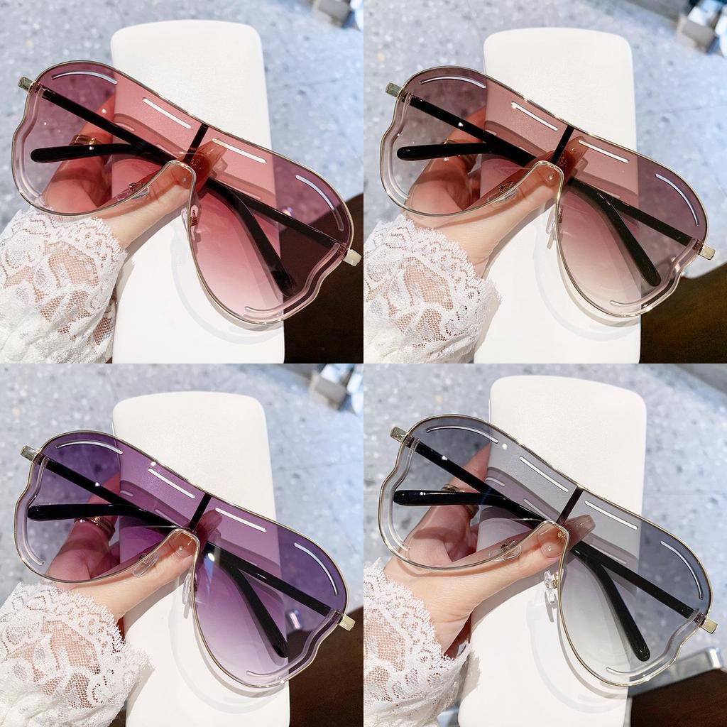 Geometric Metal Sunglasses With Uv400 Protection For Fashionable Outings And Parties