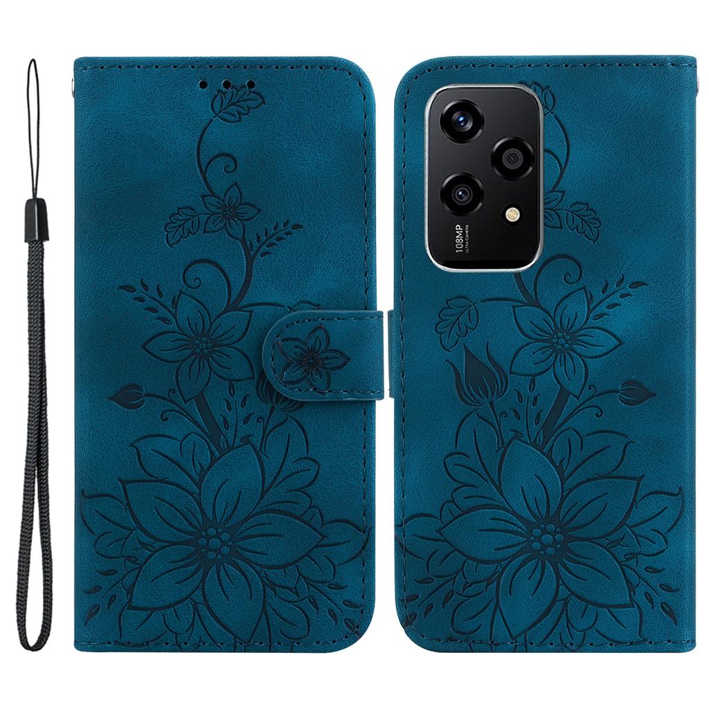For Honor 200 Lite Case Lily Imprint Leather Wallet Phone Cover