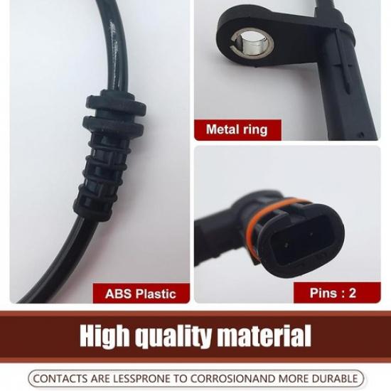 1 PC Car ABS Wheel Speed Sensor, Anti-Lock Brake Sensor, 0.26 Inches Front L