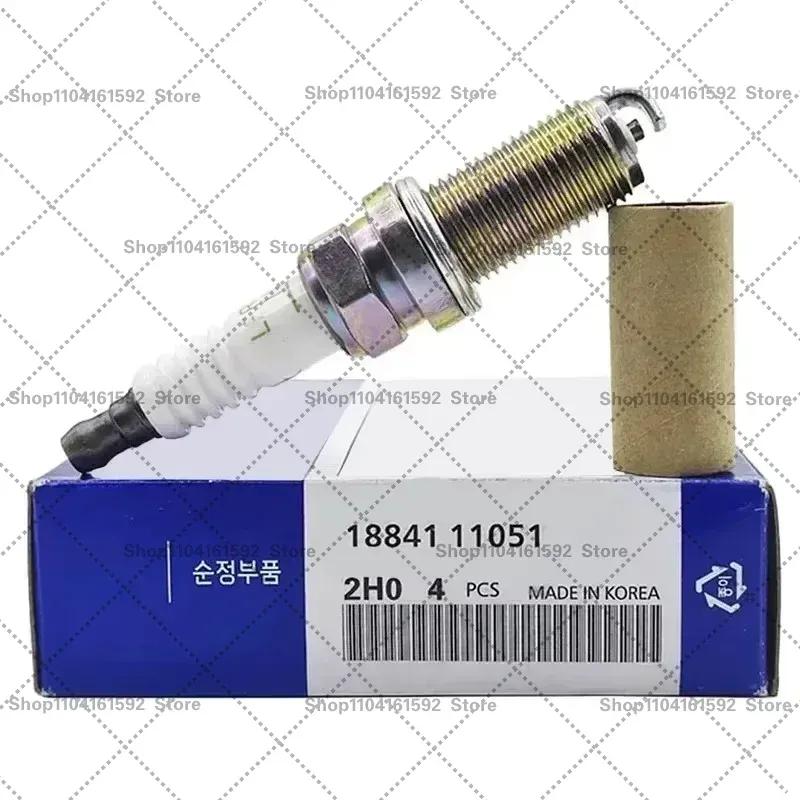 4PCS 18841-11051 LFR5A11 New Spark Plugs For Hyundai Kia Sorento 11-12 2.4/3.5L Nissan X-Trail T30 Almera 1884111051 LFR5A-11