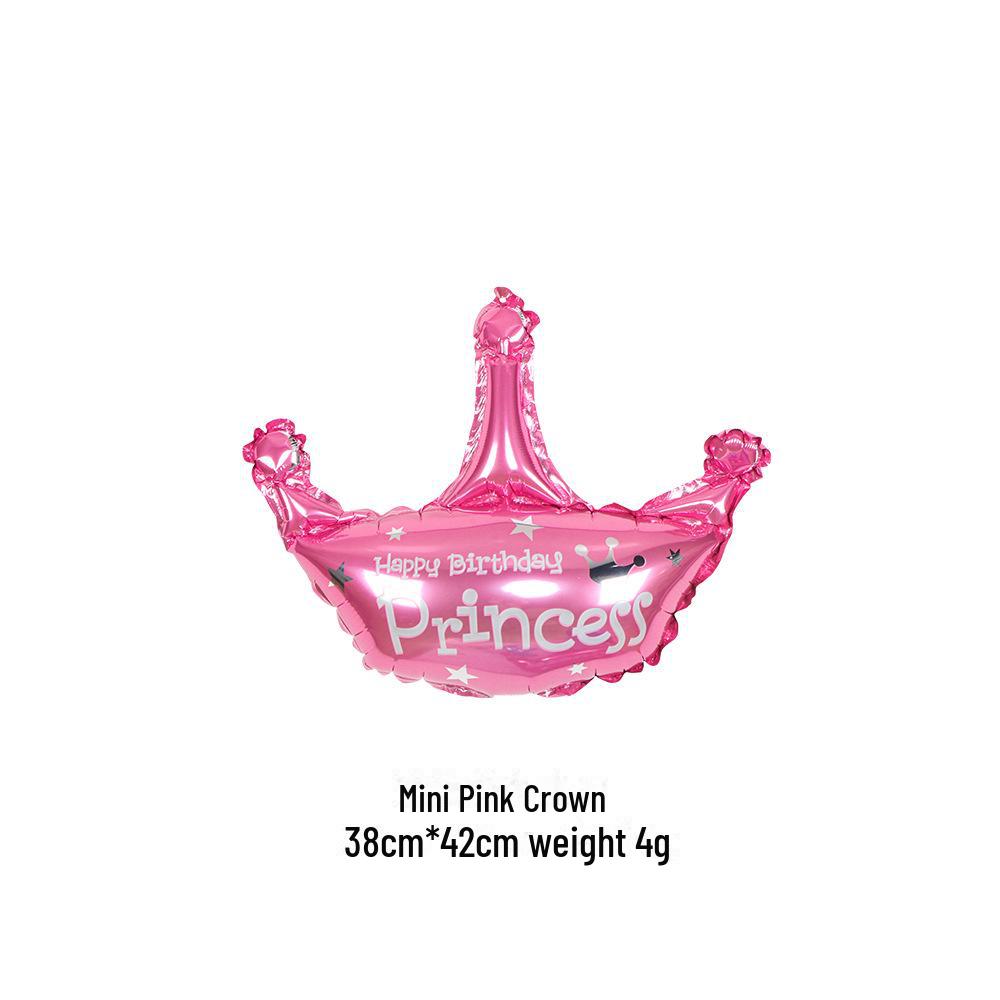 Gold Crown Balloon Set - Large, Medium, and Small Sizes for Birthday Decoration