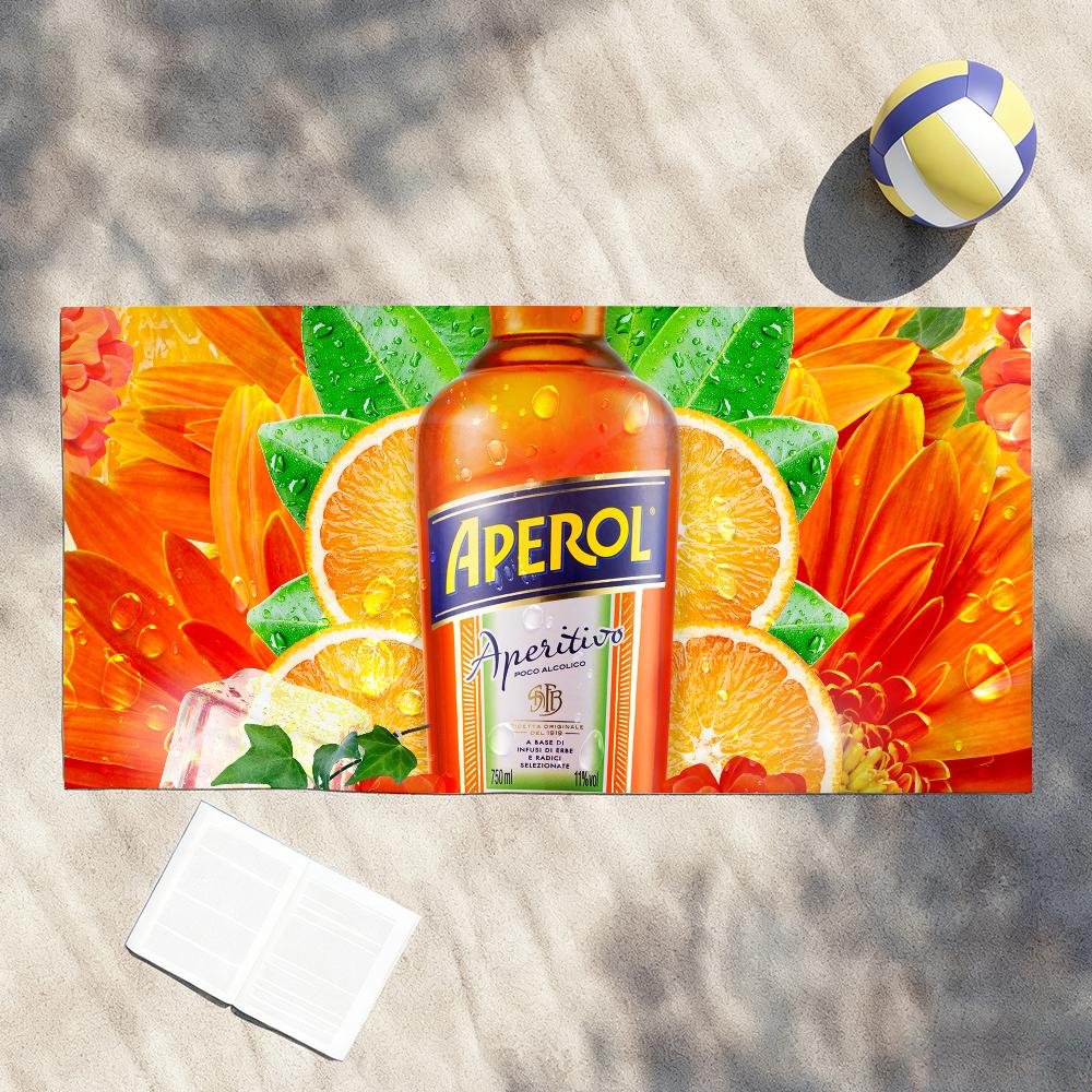 A-Aperol-Spritz Asciugamano Fresco alla Moda Doccia Sauna Viaggio Spa Asciugatura Rapida Accessori Palestra Morbido Grande Asciugamano da Spiaggia