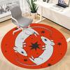 1pc Mouse Zodiac Office Round Area Rug,  Mat Suitable For Office, Under Office Chairs Bedroom Living Room Home Decor, Room Deco