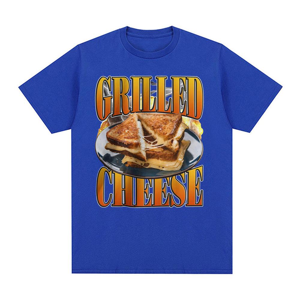 Funny Grilled Cheese Foodie Gift Meme Tshirt Unisex Women Summer Casual ONeck Oversized T Shirts Cotton 100 High Quality T Shirt