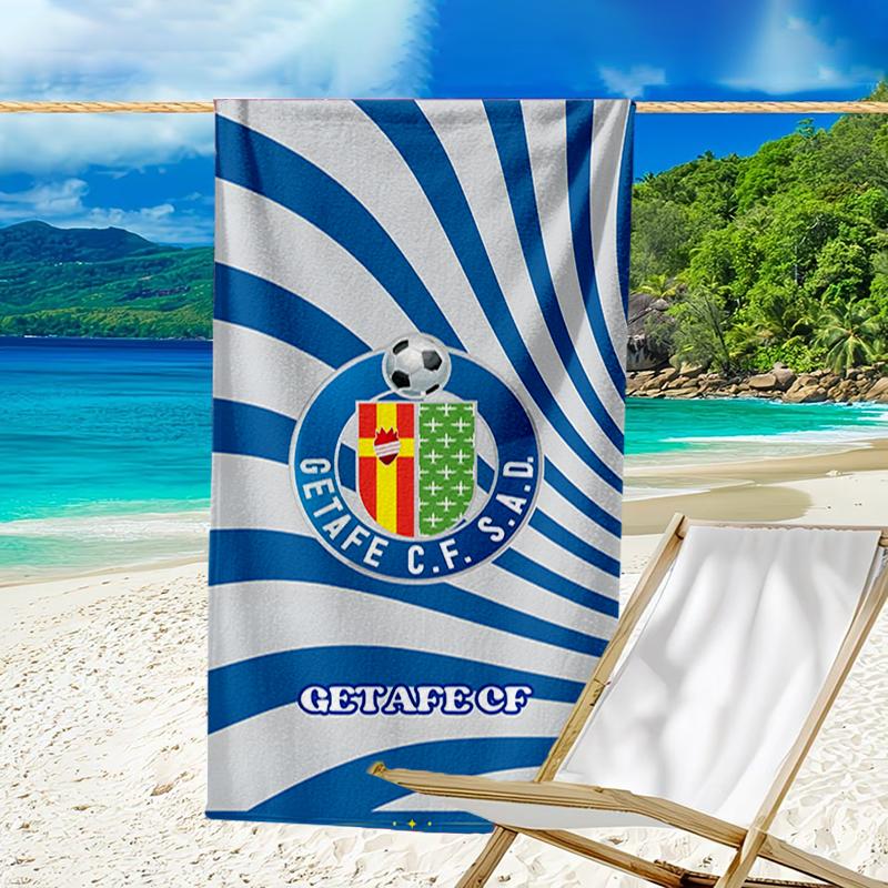 Getafe Football Crest Beach Towel - Soft, Absorbent Microfiber, Lightweight, Ideal for The Beach, Parties, Travel, Camping Fan Gifts