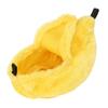Small Warm Plush Banana shaped Pet   House for Hamster Hammock Bed(Yellow)