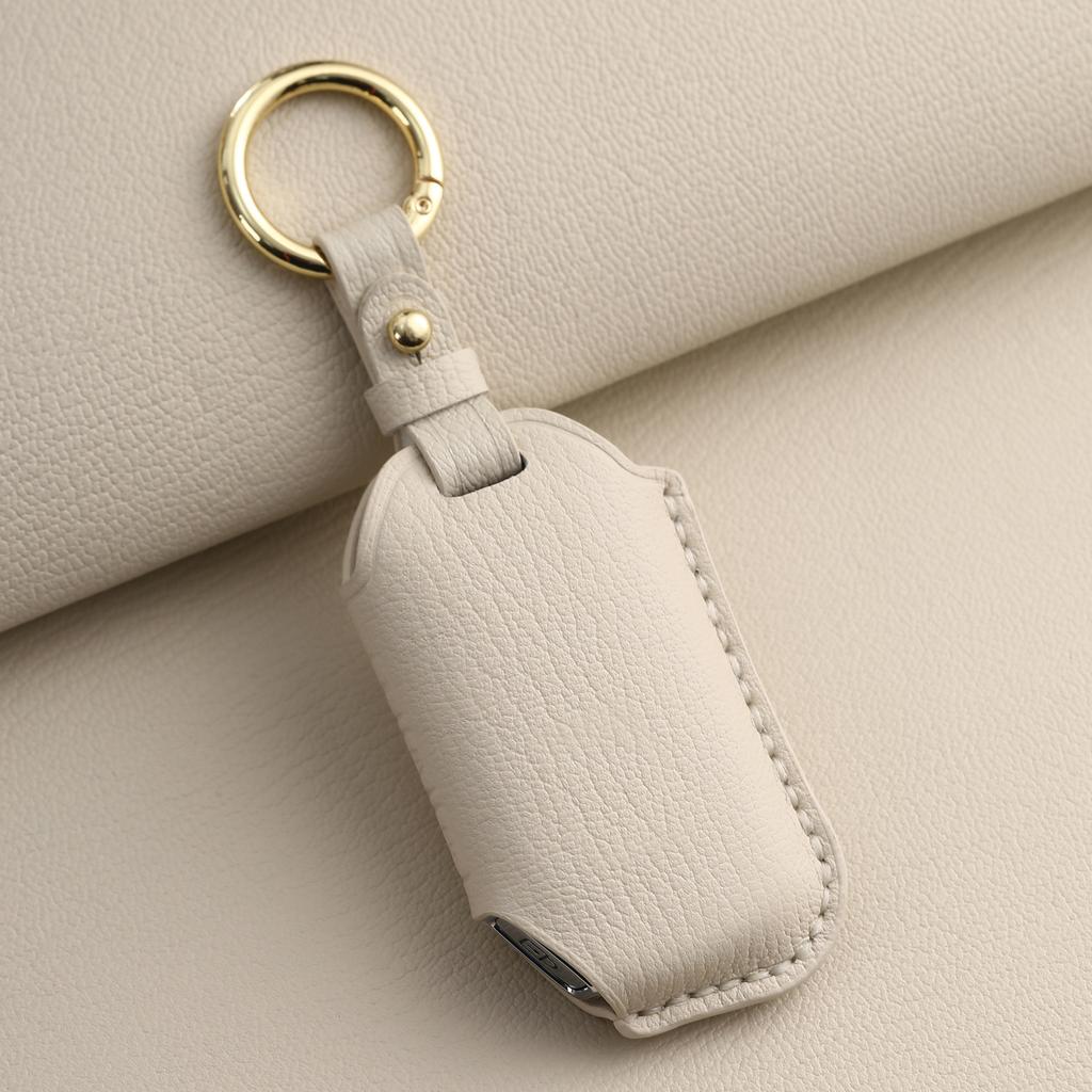 Car Key Bag Is Suitable For Handmade Leather Key Cover For Kia Business Vehicles, And High-End Car Keychain.