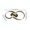Brass Knot Sculpture Modern Design Abstract Ribbon Statue Polished Finish