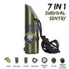 7 In1 Outdoor Emergency Whistle With Compass Thermometer Magnifier Led Lights Portable Convenient Survival Tools