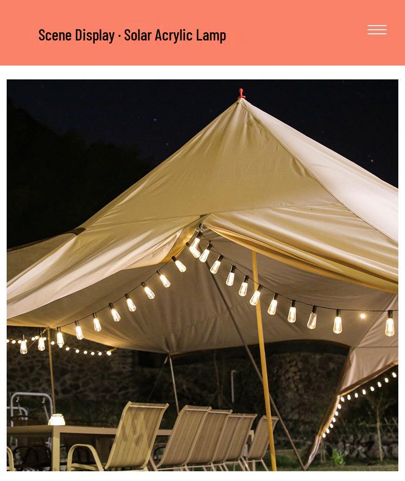 Waterproof Solar Edison Bulb Lights: Outdoor & Camping Retro Decor